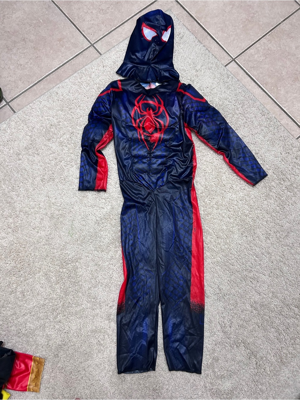 Spiderman Kids Youth Navy and Red Hooded Superhero Costume